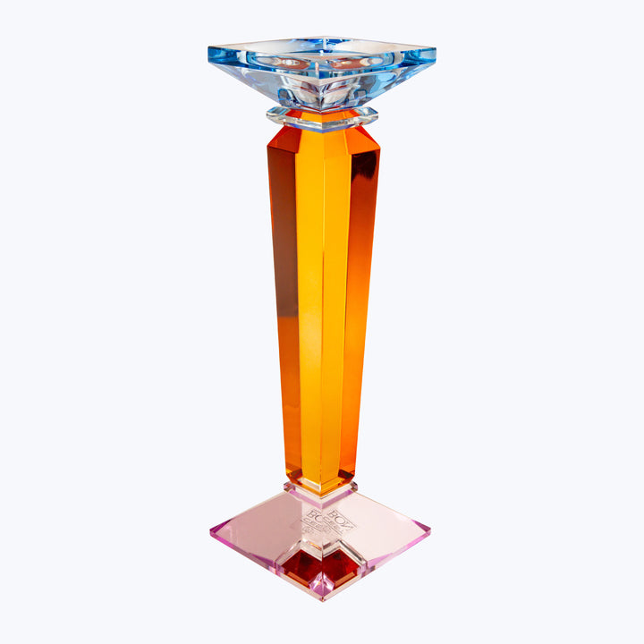 Image for Tall Column Ornamental Crystal Candle Holder