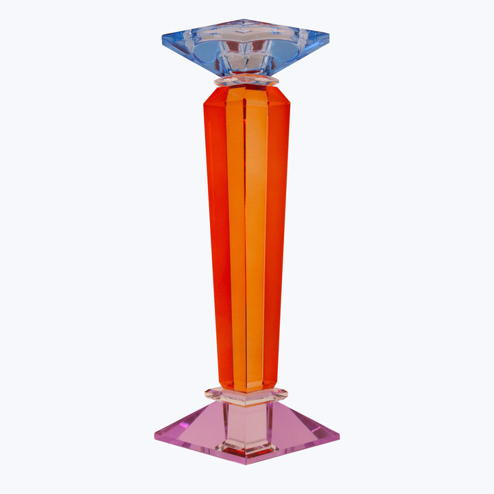 Image for Tall Column Ornamental Crystal Candle Holder
