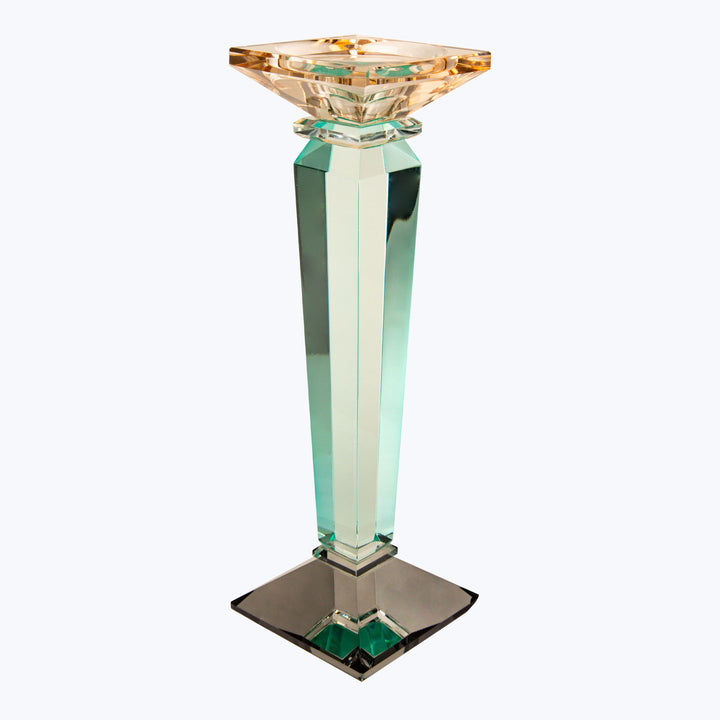 Image for Tall Column Ornamental Crystal Candle Holder