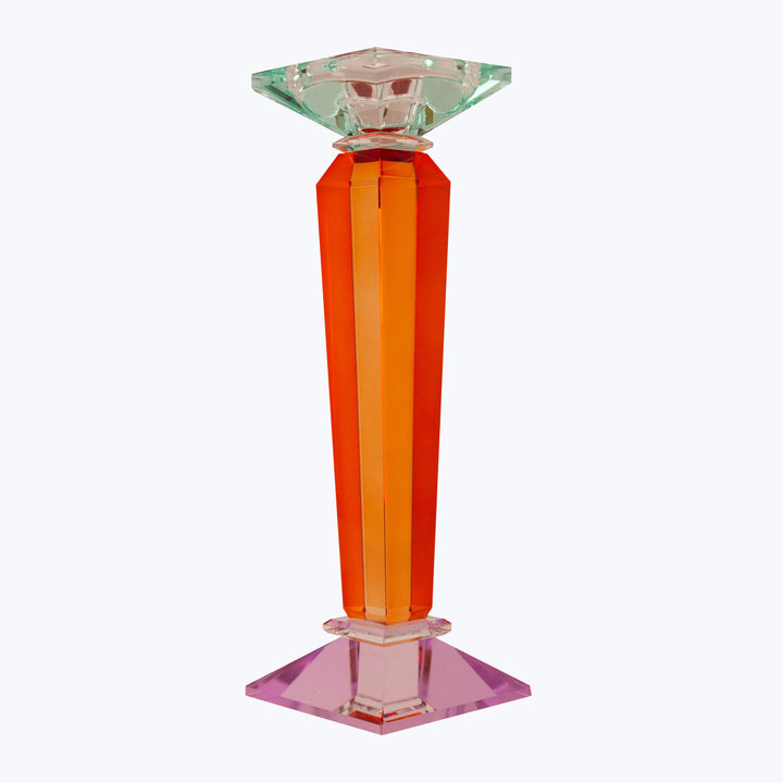 Image for Tall Column Ornamental Crystal Candle Holder