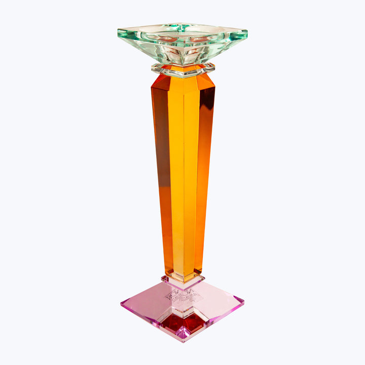 Image for Tall Column Ornamental Crystal Candle Holder