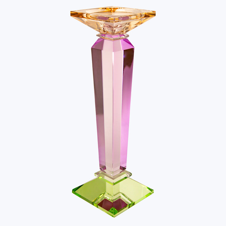 Image for Tall Column Ornamental Crystal Candle Holder