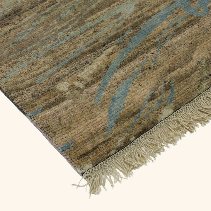 Image for Brown & Coral Alchemy Transitional Wool Rug - 4'2" x 5'11"