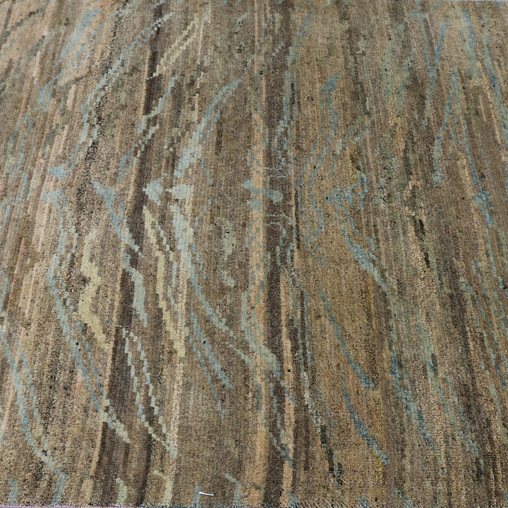 Image for Brown & Coral Alchemy Transitional Wool Rug - 4'2" x 5'11"