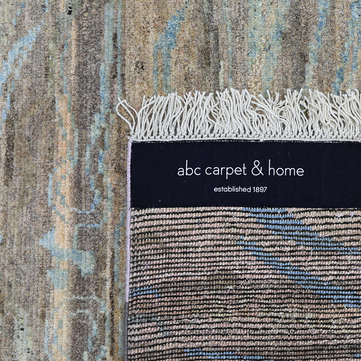 Image for Brown & Coral Alchemy Transitional Wool Rug - 4'2" x 5'11"