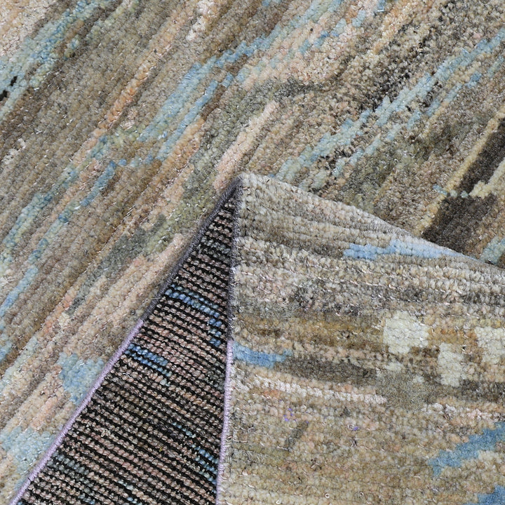 Image for Brown & Coral Alchemy Transitional Wool Rug - 4'2" x 5'11"