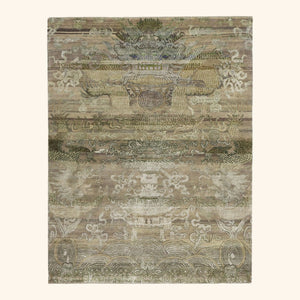 Image for Light Brown Alchemy Transitional Silk Wool Blend Rug - 7'11" x 10'4"