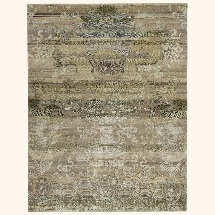 Image for Light Brown Alchemy Transitional Silk Wool Blend Rug - 7'11" x 10'4"