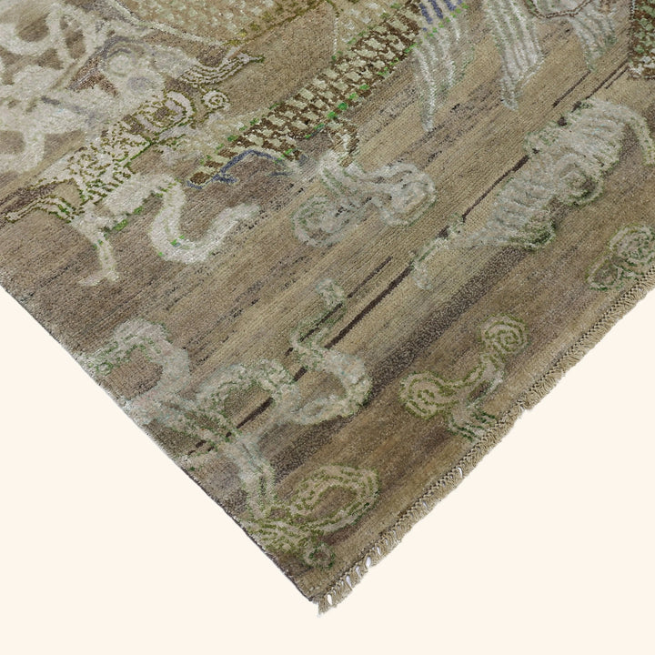Image for Light Brown Alchemy Transitional Silk Wool Blend Rug - 7'11" x 10'4"