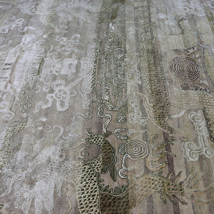 Image for Light Brown Alchemy Transitional Silk Wool Blend Rug - 7'11" x 10'4"