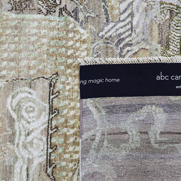 Image for Light Brown Alchemy Transitional Silk Wool Blend Rug - 7'11" x 10'4"