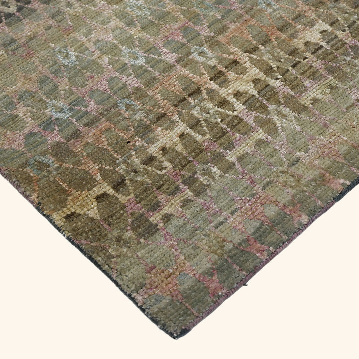 Image for Pink & Grey Alchemy Transitional Silk Wool Blend Rug - 4'5" x 7'6"