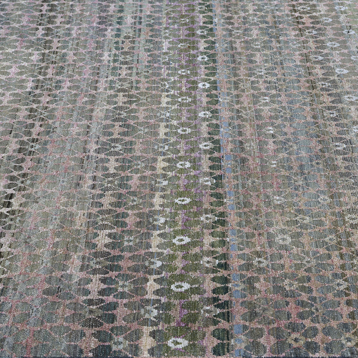 Image for Pink & Grey Alchemy Transitional Silk Wool Blend Rug - 4'5" x 7'6"