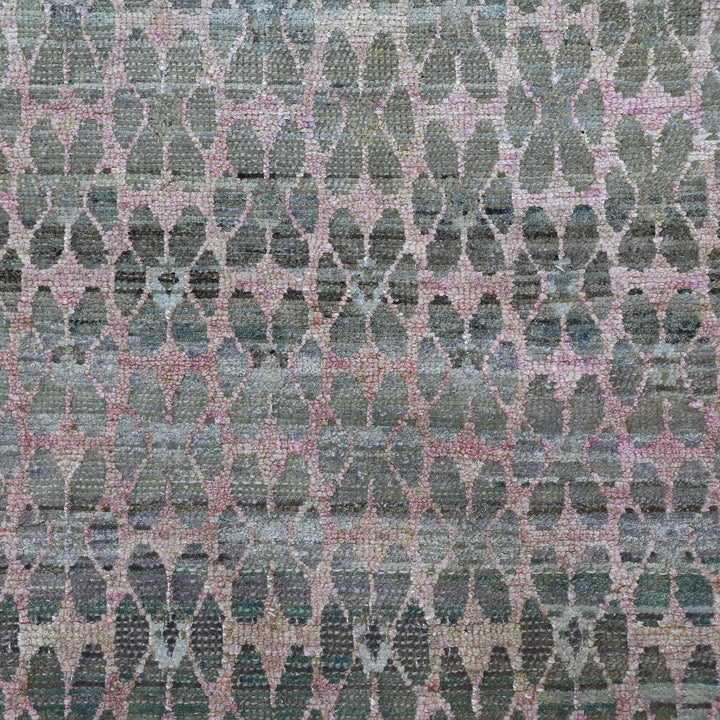 Image for Pink & Grey Alchemy Transitional Silk Wool Blend Rug - 4'5" x 7'6"