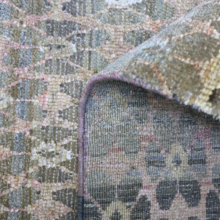 Image for Pink & Grey Alchemy Transitional Silk Wool Blend Rug - 4'5" x 7'6"