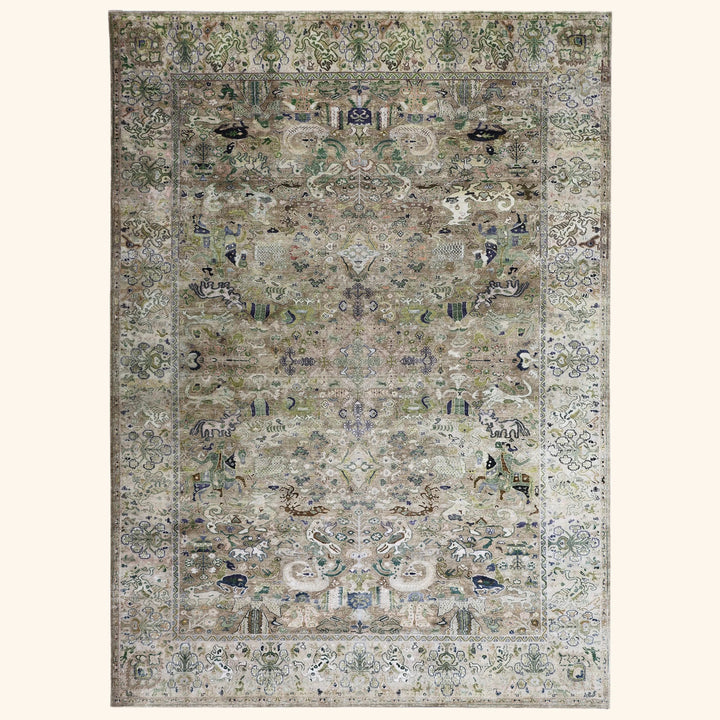 Image for Brown Alchemy Traditional Silk Rug - 10' x 14'