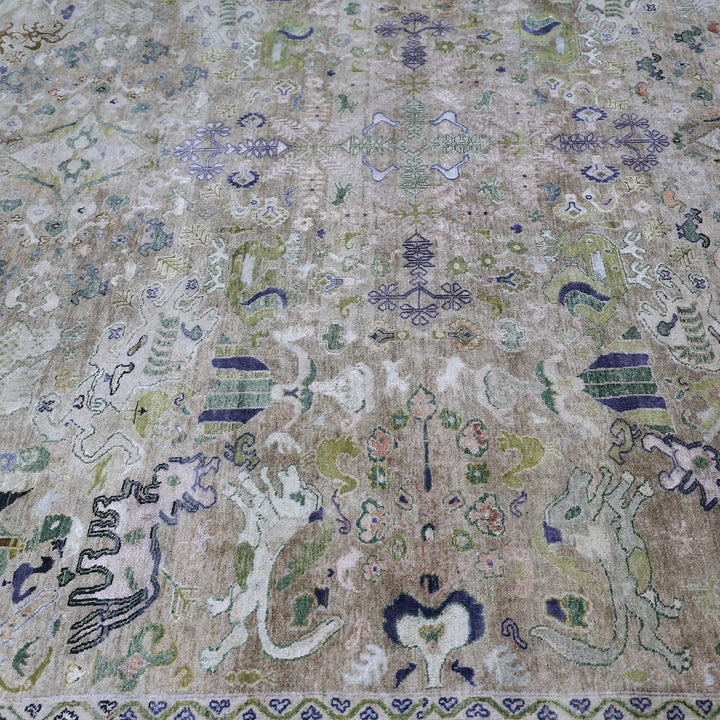 Image for Brown Alchemy Traditional Silk Rug - 10' x 14'