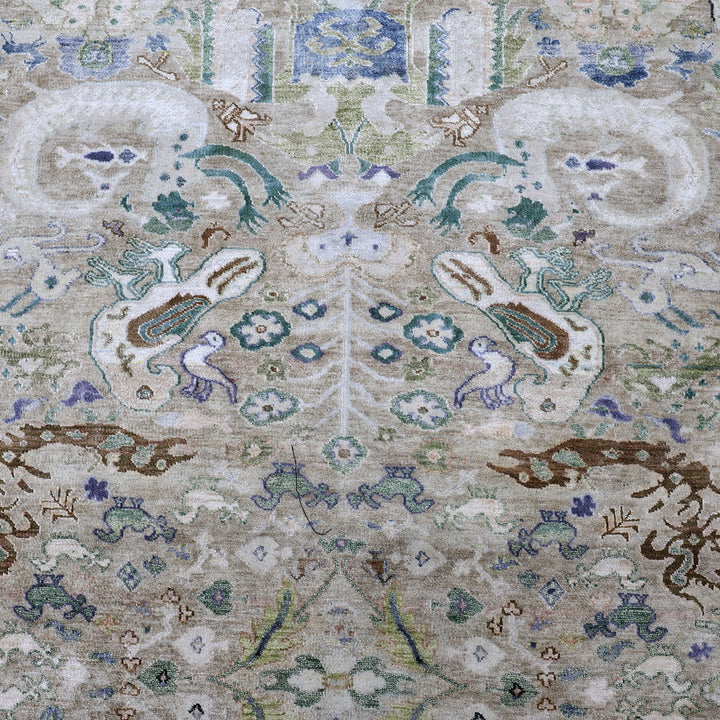 Image for Brown Alchemy Traditional Silk Rug - 10' x 14'