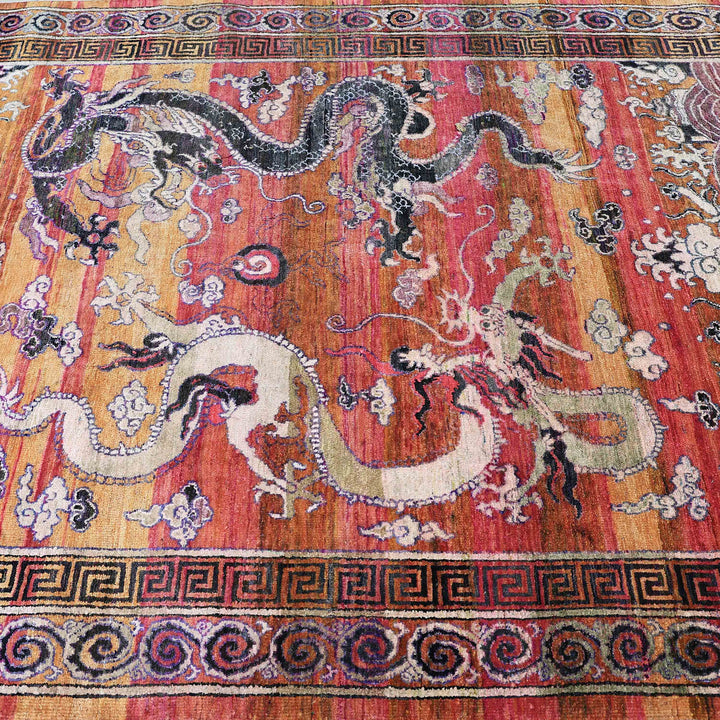 Image for Orange Alchemy Transitional Silk Rug - 5'10" x 9'