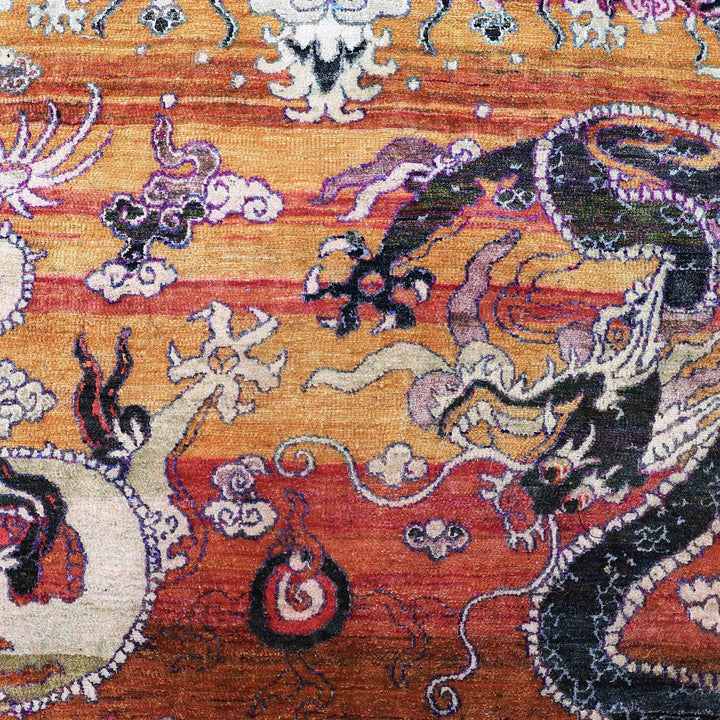 Image for Orange Alchemy Transitional Silk Rug - 5'10" x 9'