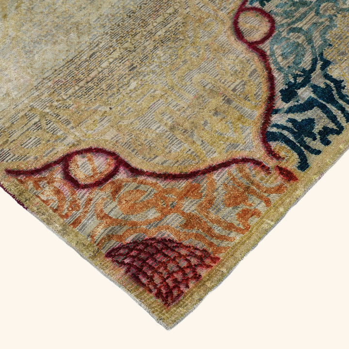 Image for Multicolored Alchemy Transitional Silk Rug - 6'1" x 9'1"