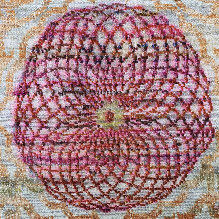 Image for Multicolored Alchemy Transitional Silk Rug - 6'1" x 9'1"