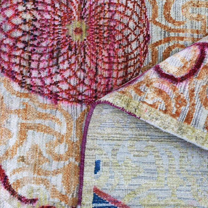 Image for Multicolored Alchemy Transitional Silk Rug - 6'1" x 9'1"