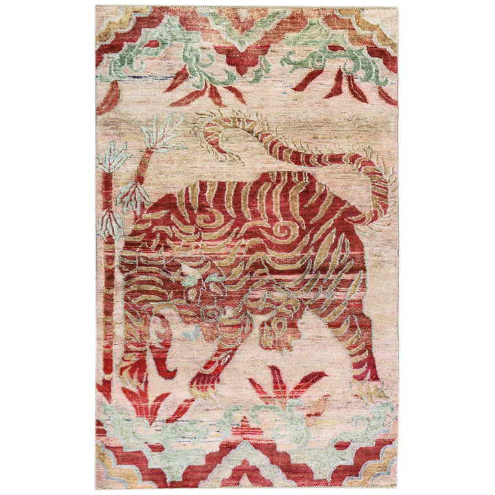 Image for Red Alchemy Transitional Silk Rug - 3'1" x 4'11"