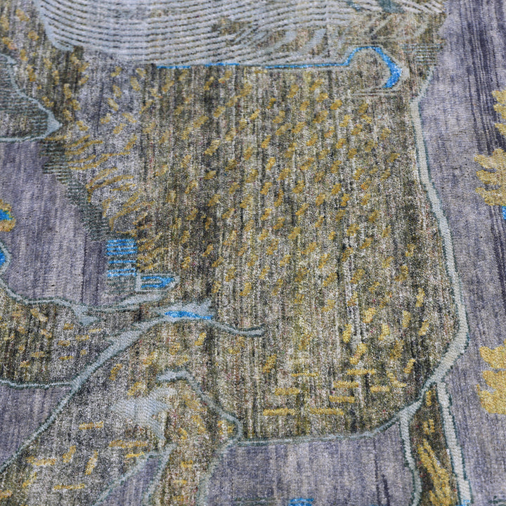 Image for Grey Alchemy Transitional Silk Wool Blend Rug - 4'4" x 6'