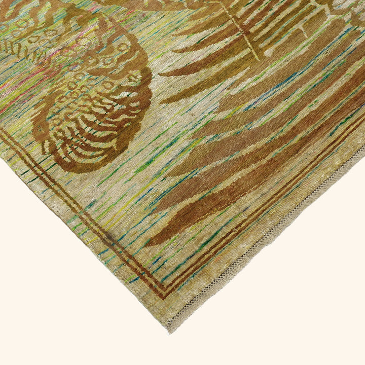 Image for Gold Alchemy Transitional Silk Wool Blend Rug - 5'11" x 9'4"
