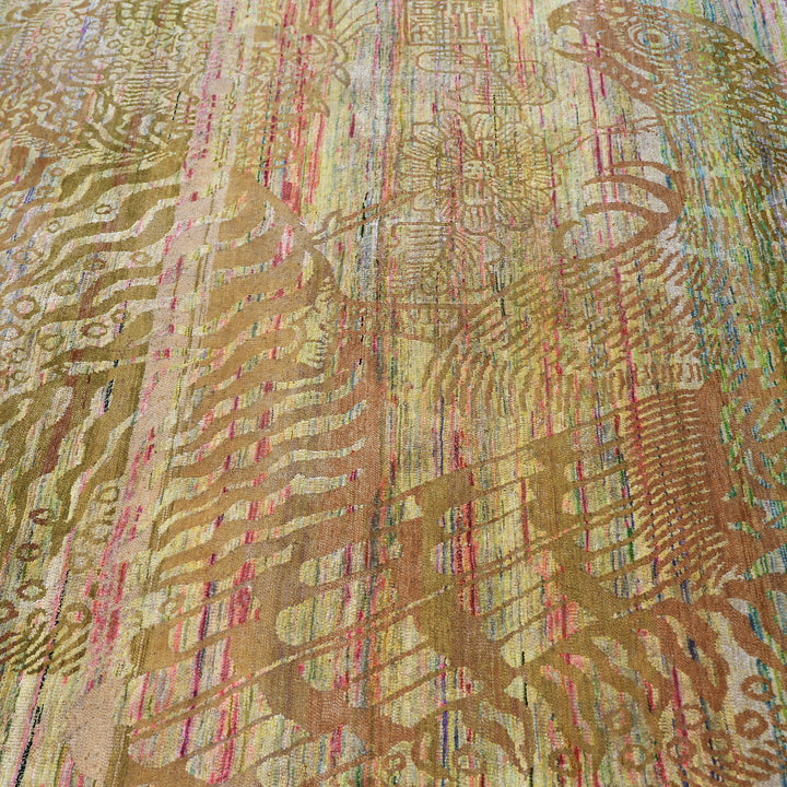 Image for Gold Alchemy Transitional Silk Wool Blend Rug - 5'11" x 9'4"