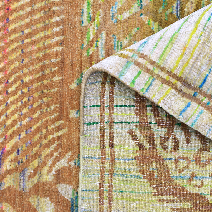 Image for Gold Alchemy Transitional Silk Wool Blend Rug - 5'11" x 9'4"