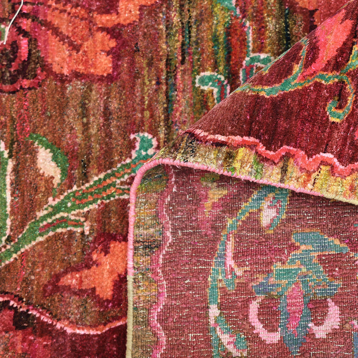 Image for Red & Brown Alchemy Traditional Silk Rug - 9'10" x 14'2"