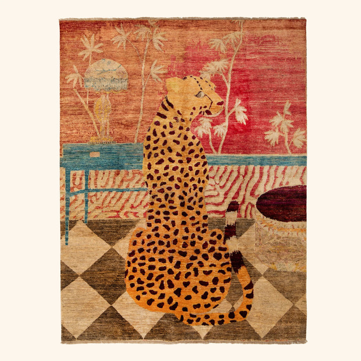 Multicolored Transitional Silk Rug - 8' x 10'