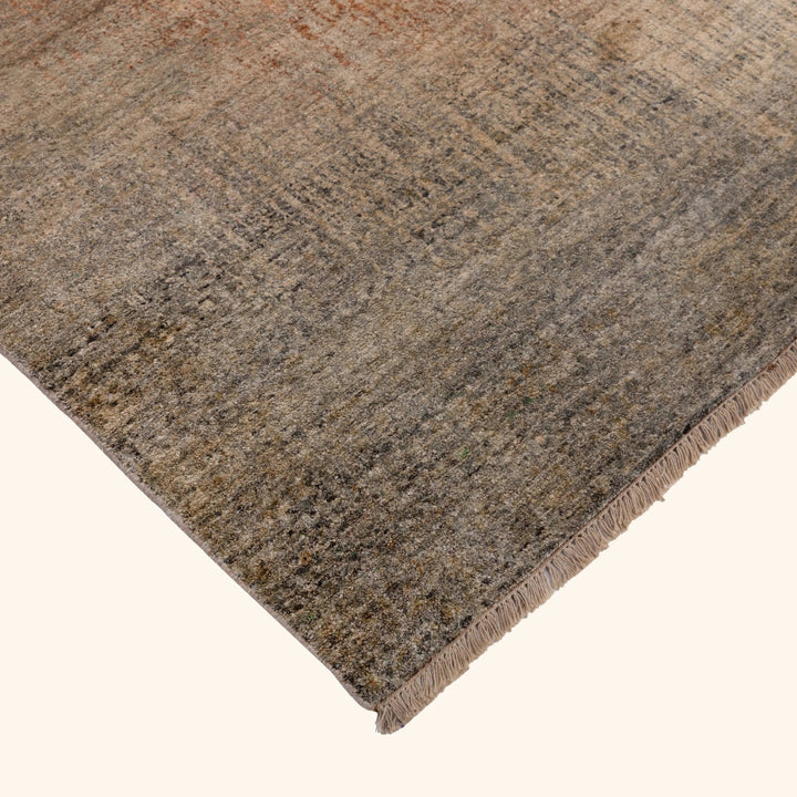 Beige Contemporary Silk Rug - 8' x 10'