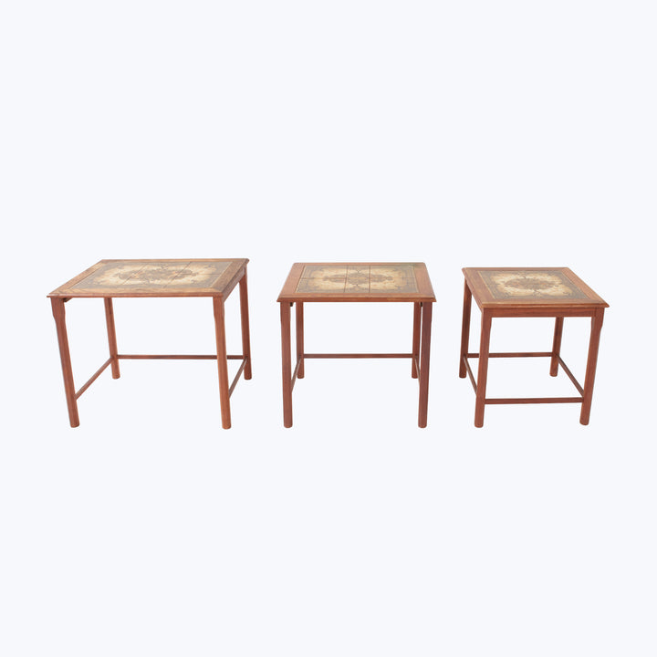 Mid-Century Three Piece Nesting Table