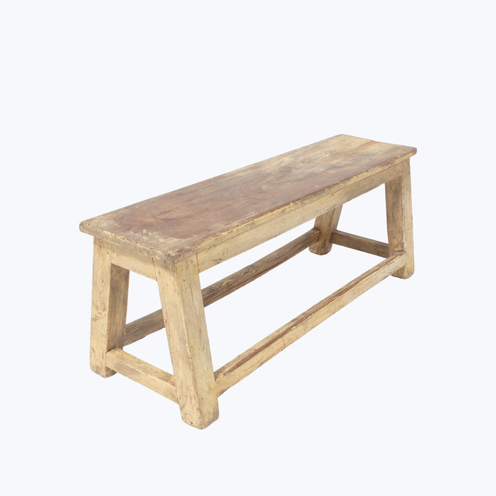 Vintage Yellow Bench