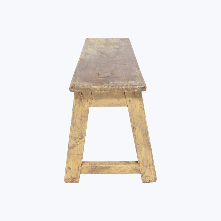 Vintage Yellow Bench