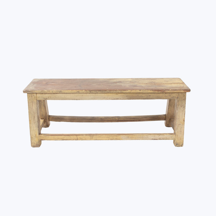 Vintage Yellow Bench