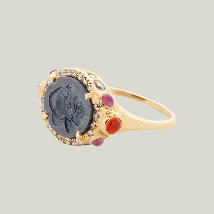 Image for WAITEMATĀ: Orchid Gemstone Signet Ring