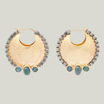 Image for HAURAKI: Tourmaline Shield Hoops