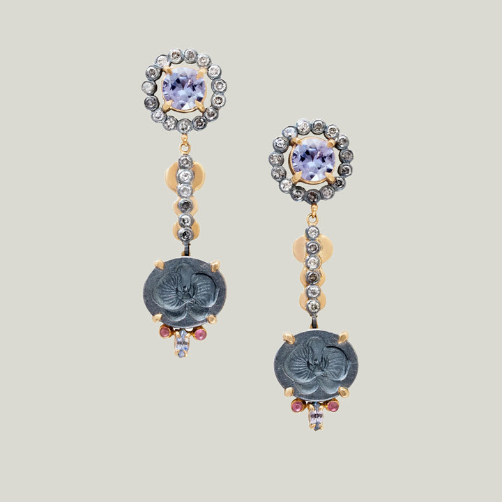 Image for MŌRENA: Orchid, Sapphire, Garnet and Diamond Earrings