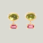 Image for CALTON HILL: Peridot and Garnet Studs