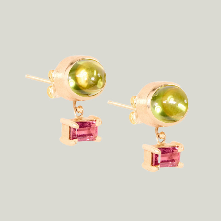 Image for CALTON HILL: Peridot and Garnet Studs