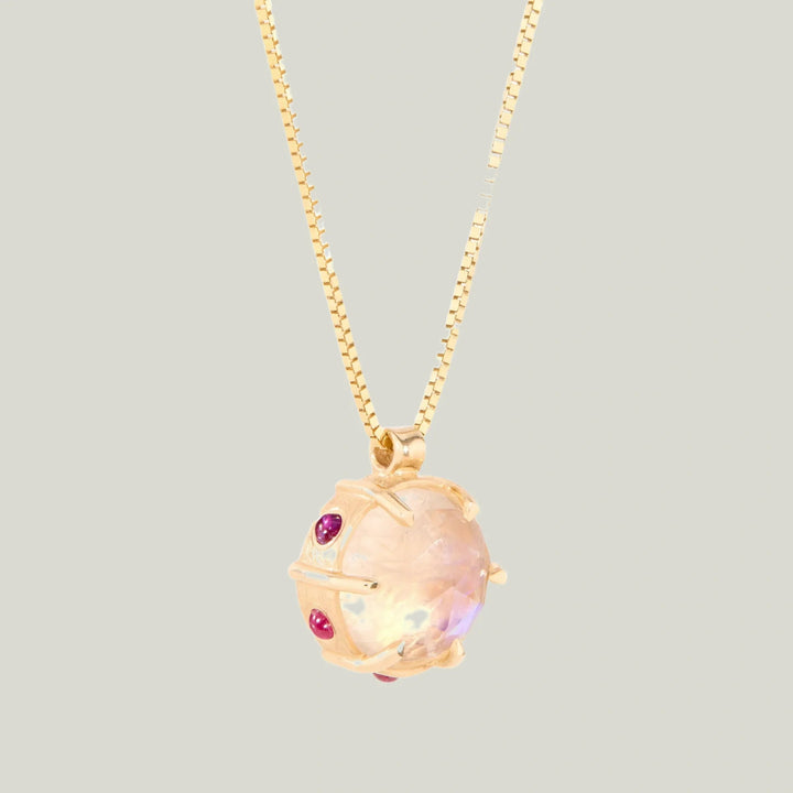 Image for ROYAL MILE: Moonstone and Ruby Pendant Necklace