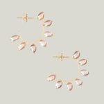 Image for LES TUILERIES: Pearl Huggie Hoop Earrings
