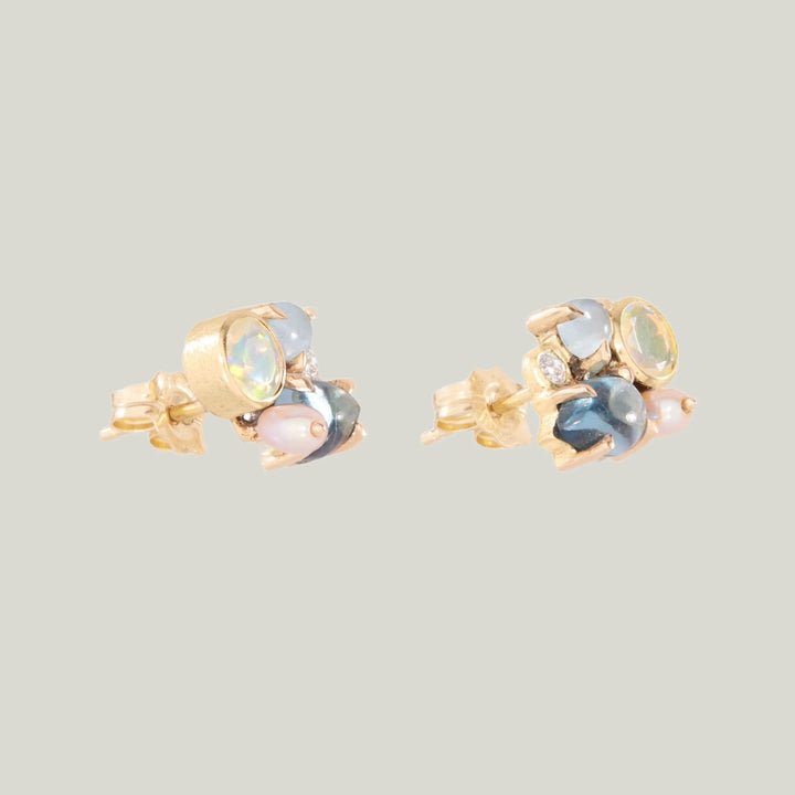Image for LES HALLES: Gemstone Cluster Studs