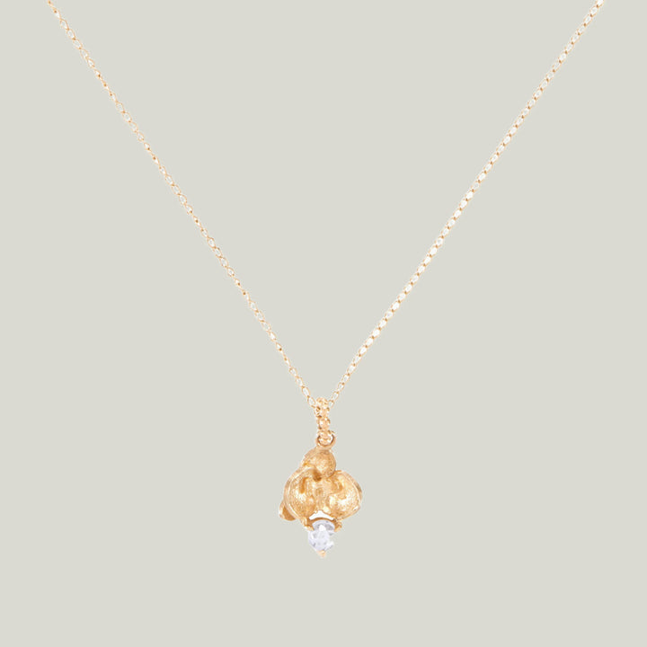 Image for BLOOMSBURY: Orchid and Moonstone Pendant Necklace