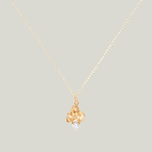 Image for BLOOMSBURY: Orchid and Moonstone Pendant Necklace - hover