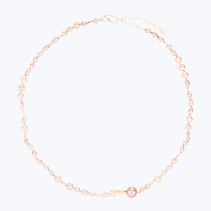 Image for NOTTING HILL: Chunky Pearl Strand Necklace, Garden Rose